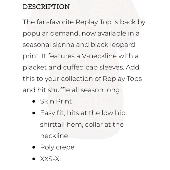 Cabi cheetah print Replay top Size M - Picture 9 of 9